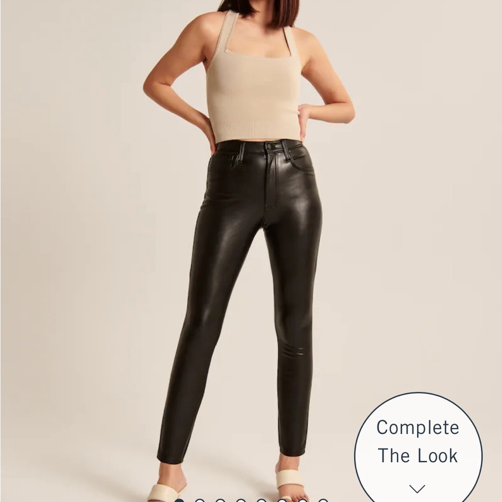 Leather skinny pants